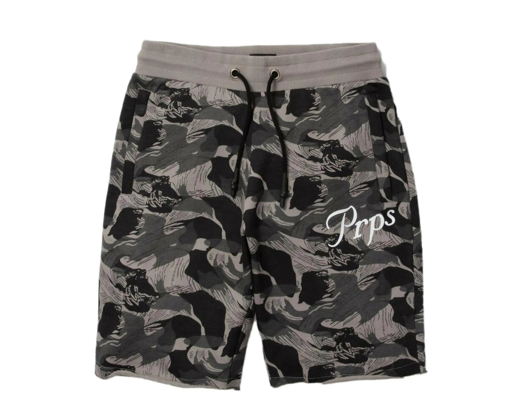 Prps Molena Camo Logo Men Shorts Black/Grey