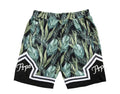 Prps Palm Men Mesh Shorts Green Multi Palm Print
