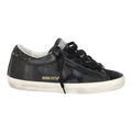 Golden Goose Super-Star Women Sneakers Black Nappa Black Suede Glitter Heel
