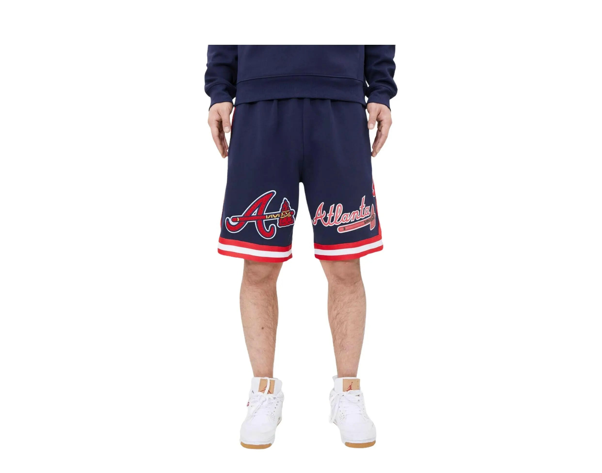 Pro Standard Atlanta Braves Pro Team Men Jogger Shorts Midnight Navy