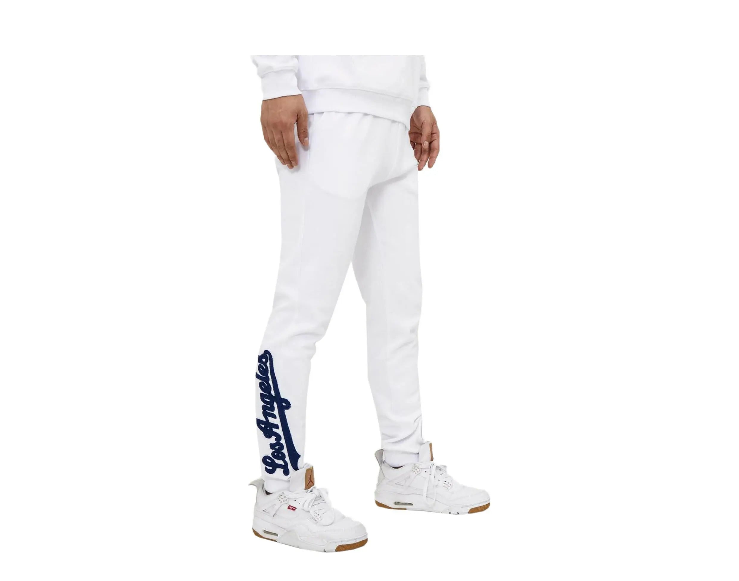 Pro Standard Los Angeles Dodgers Logo Men Joggers White