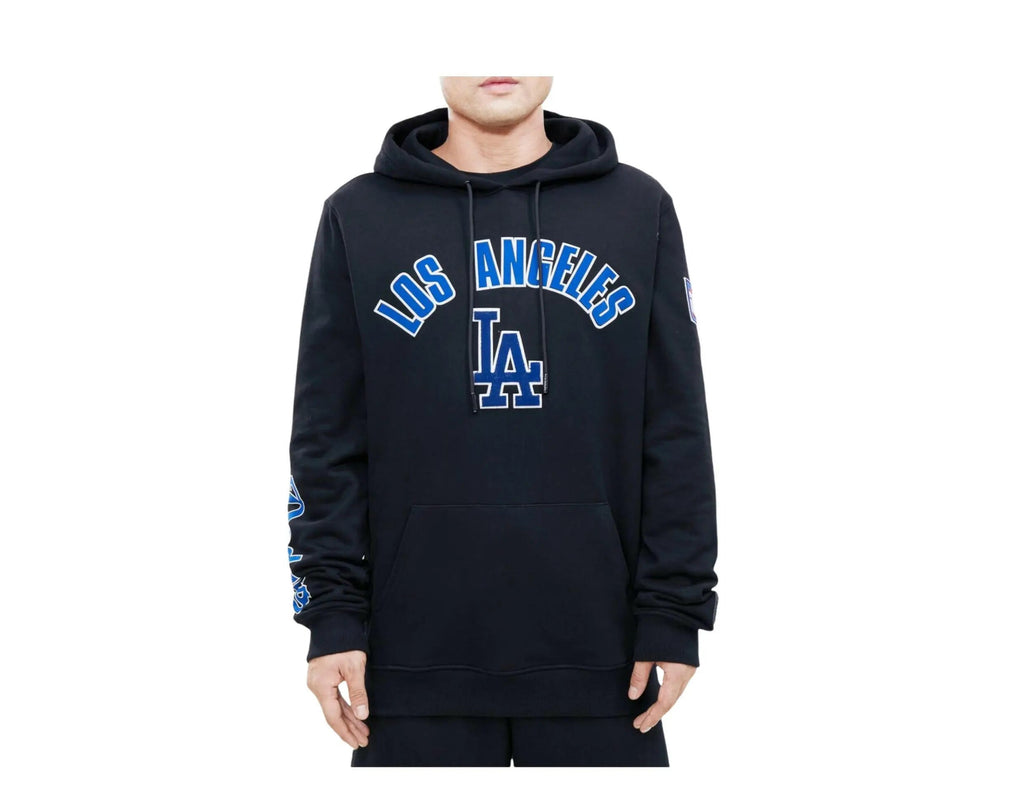 Pro Standard MLB Los Angeles Dodgers Stacked Logo Men Pullover Hoodie Black