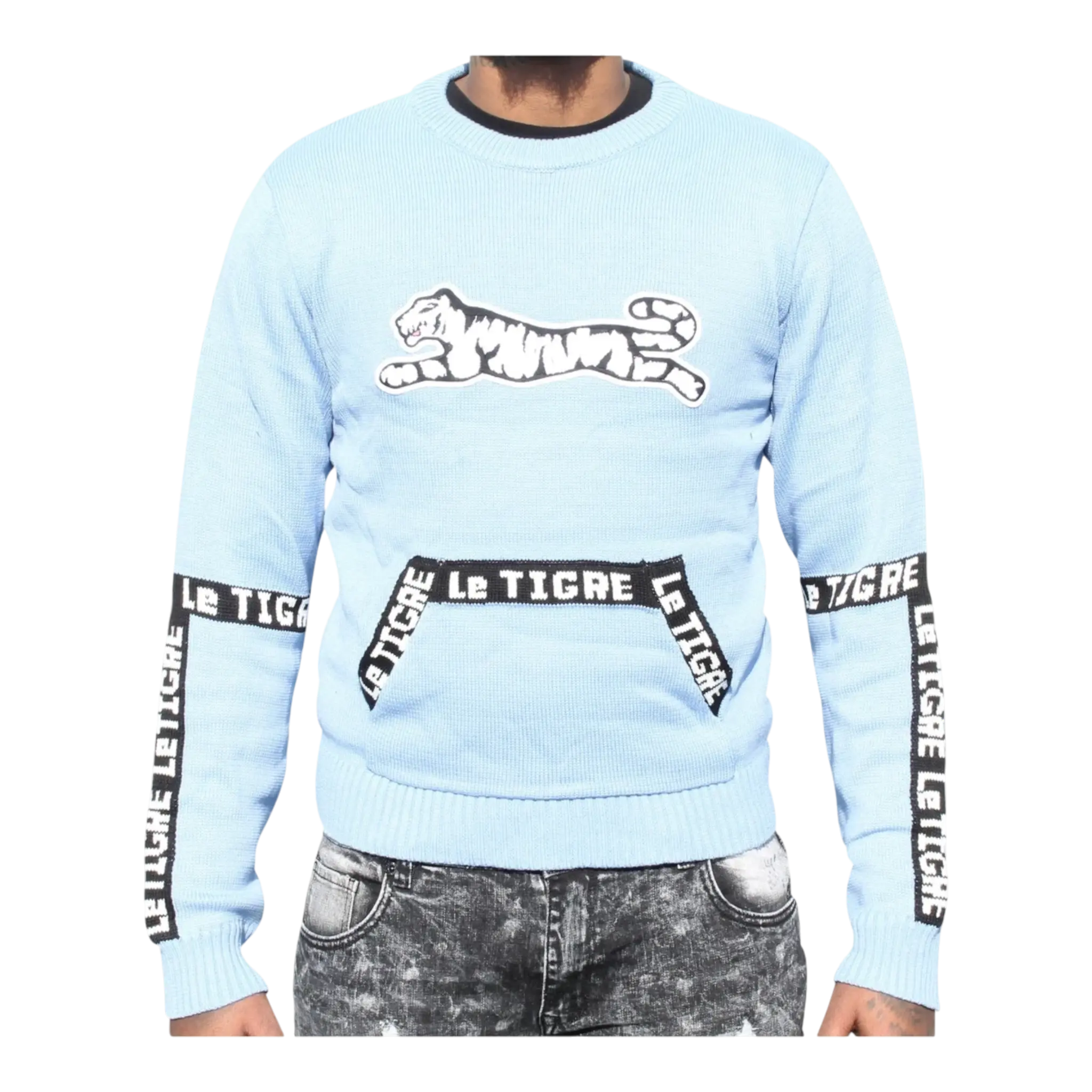 Le Tigre Tape Crew Sweater Men’s – Blue/Black