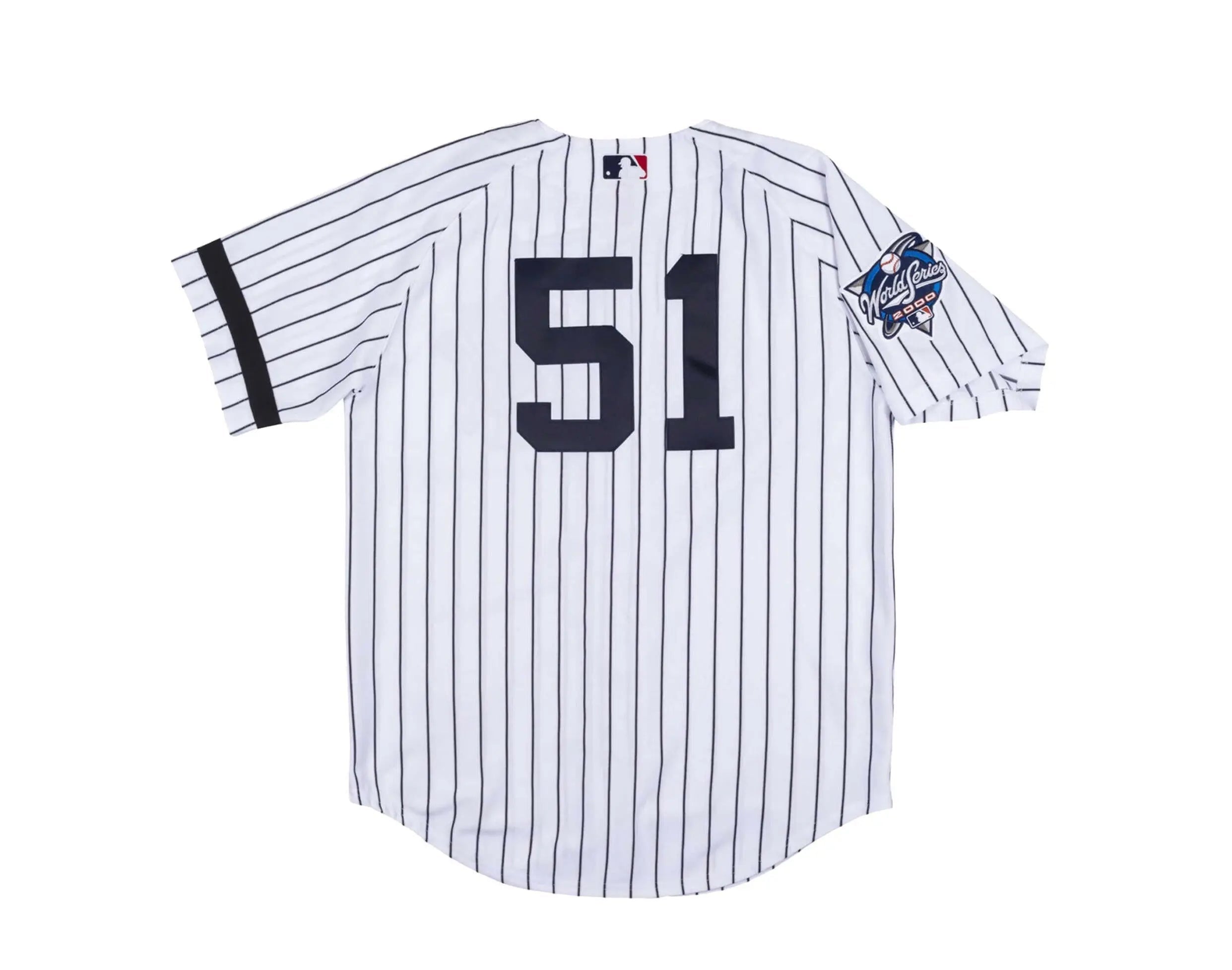 Mitchell & Ness Authentic New York Yankees 2000 WS Bernie Williams Men Jersey White/Navy Pinstripe