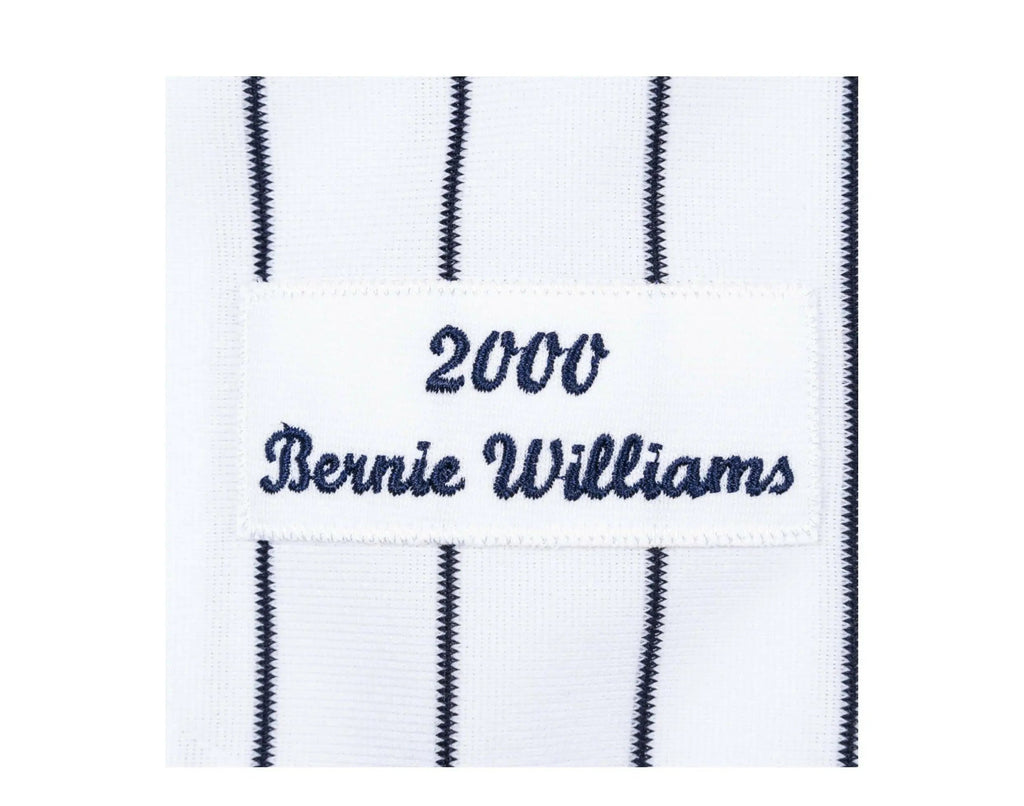 Mitchell & Ness Authentic New York Yankees 2000 WS Bernie Williams Men Jersey White/Navy Pinstripe