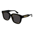 Gucci GG1136SA Women Sunglasses Black/Gold Grey