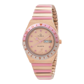 Timex Q x BCRF 36mm Women Watch Rose-Gold-Tone/Two-Tone/Pink