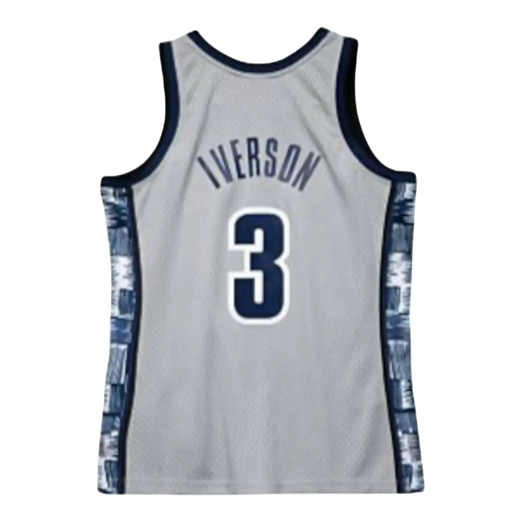 Mitchell & Ness Swingman Georgetown University 1995-96 Allen Iverson Men Jersey Grey/Navy/White