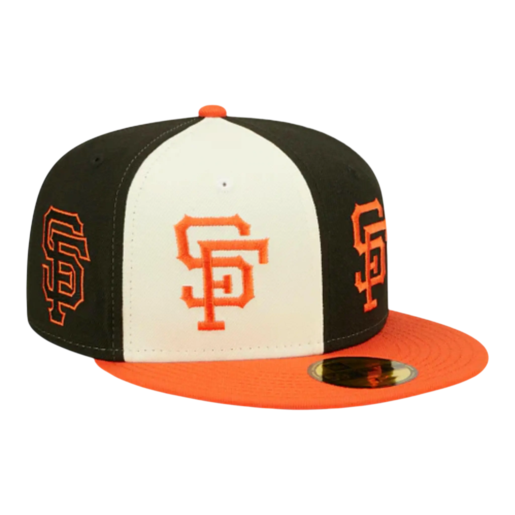 New Era 59Fifty MLB San Francisco Giants Logo Pinwheel Fitted Hat Multi/Orange