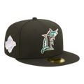 New Era Florida Marlins Pop Sweat Men Fitted Hat Black