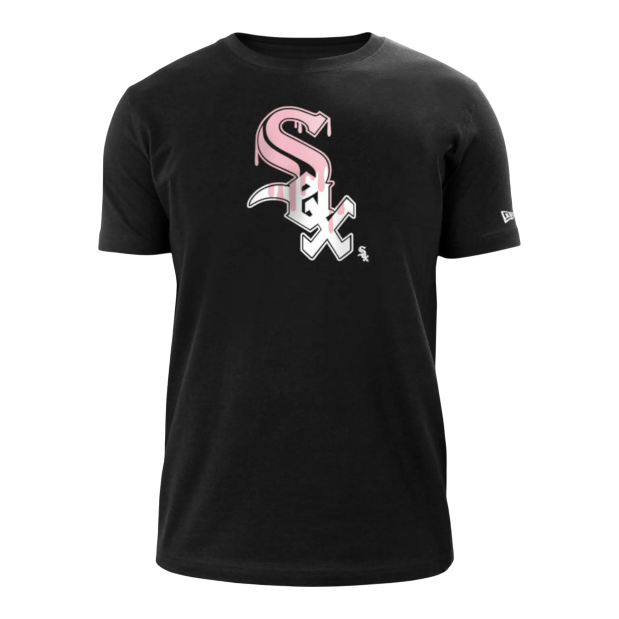 New Era MLB Chicago White Sox Team Drip World Series Men T-Shirt Black/Pink